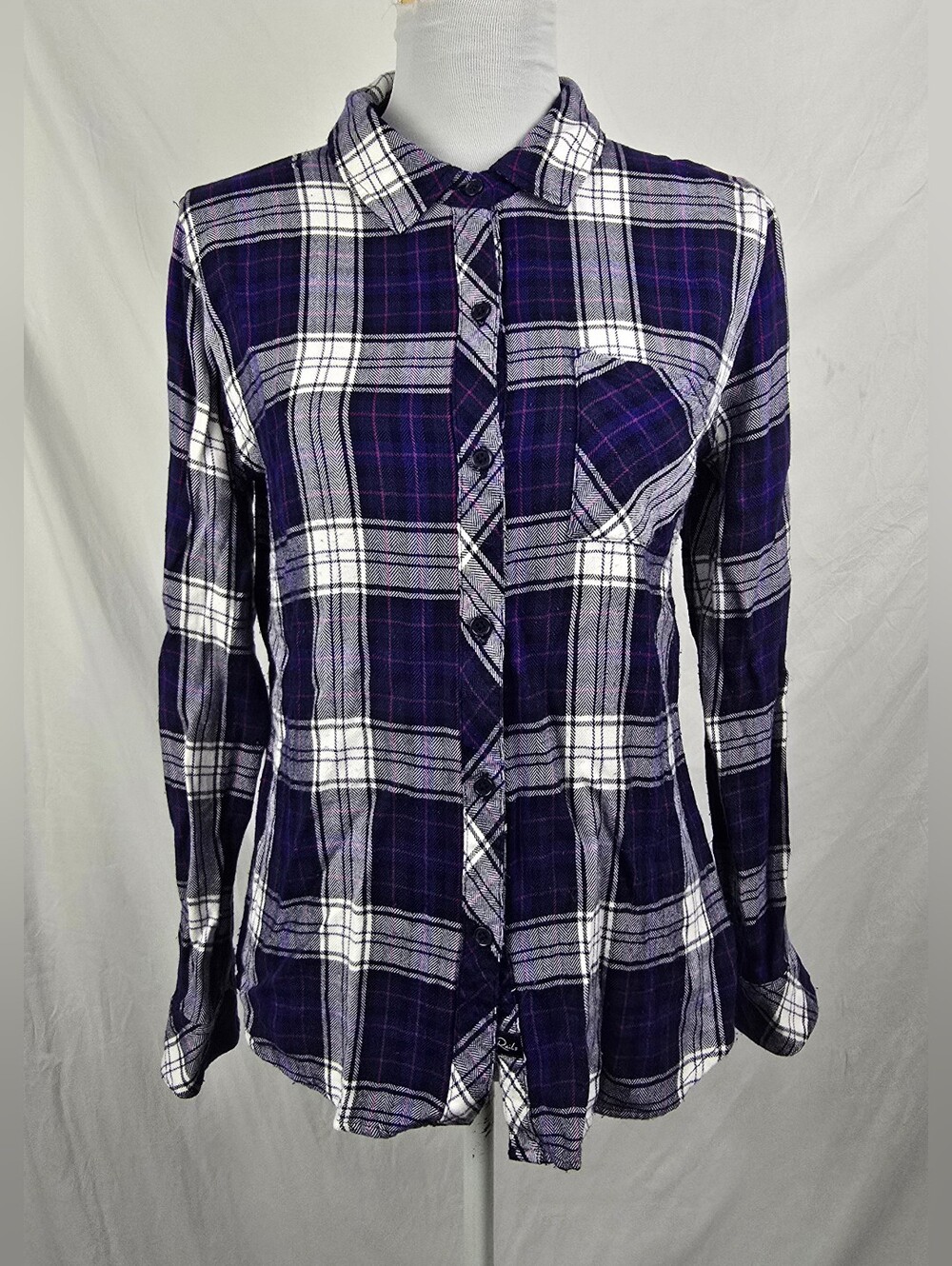 Rails Hunter Shirt Plaid Blue Button-Up Western Cowgirl Rodeo Top sz S